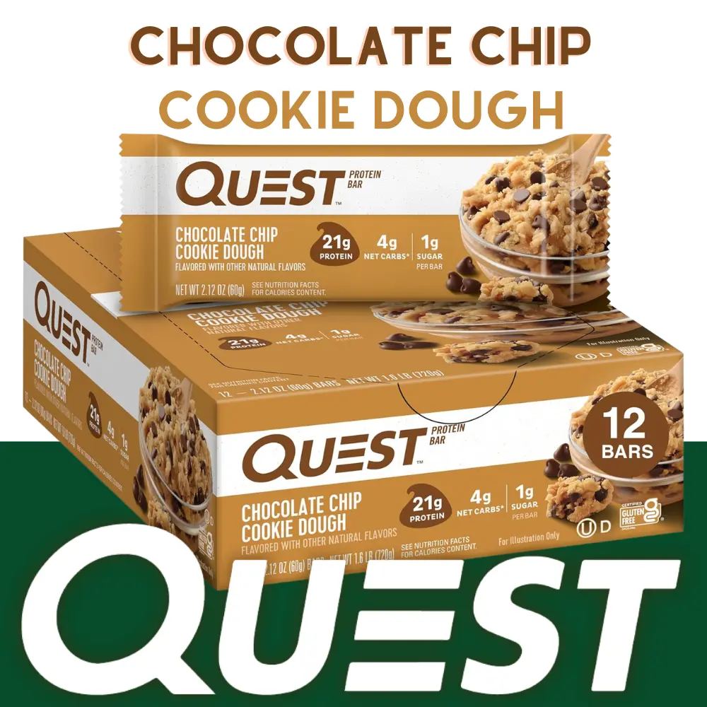 Quest Nutrition Chocolate Chip Cookie Dough Bar Image